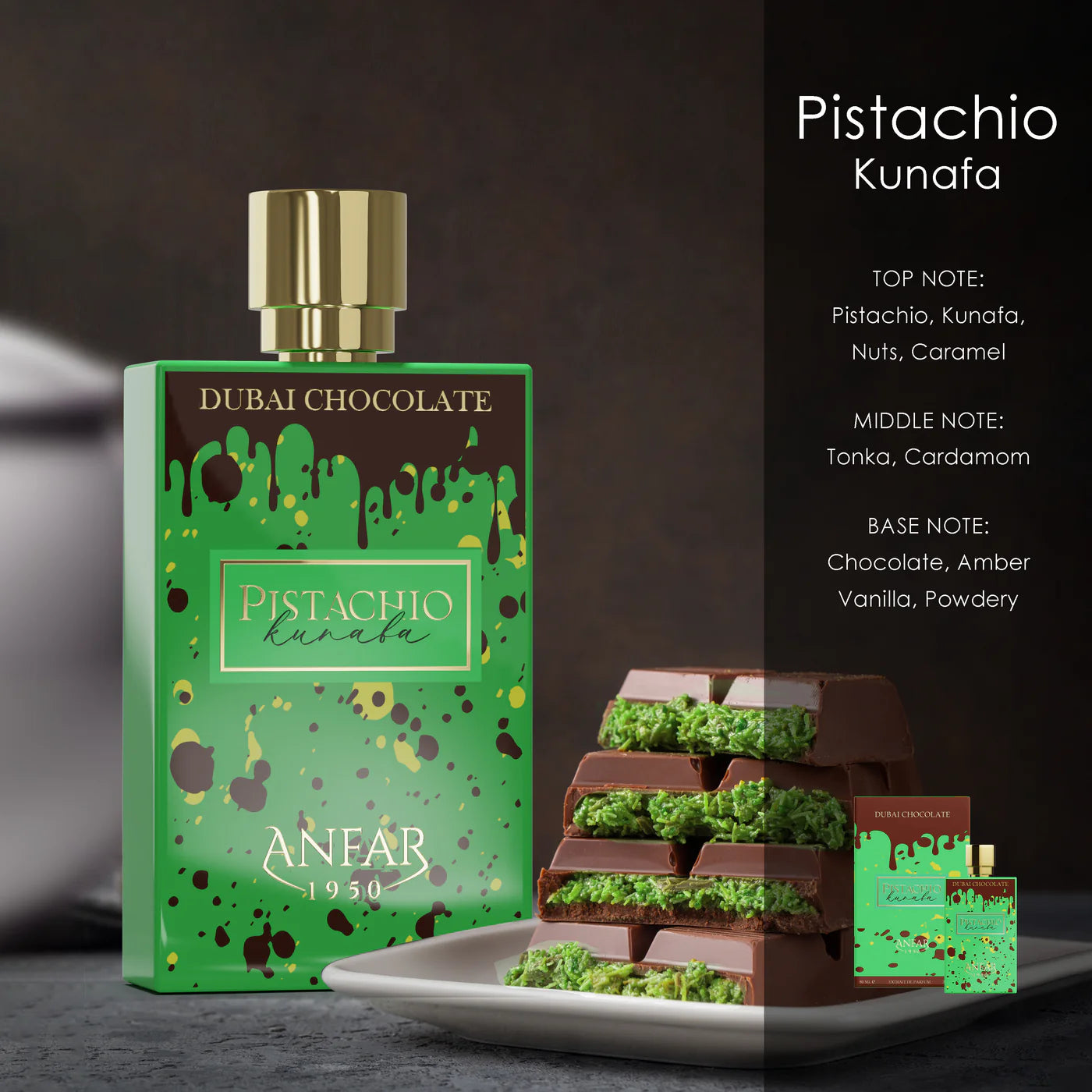 Dubai Chocolate Pistachio Kunaba by Anfar